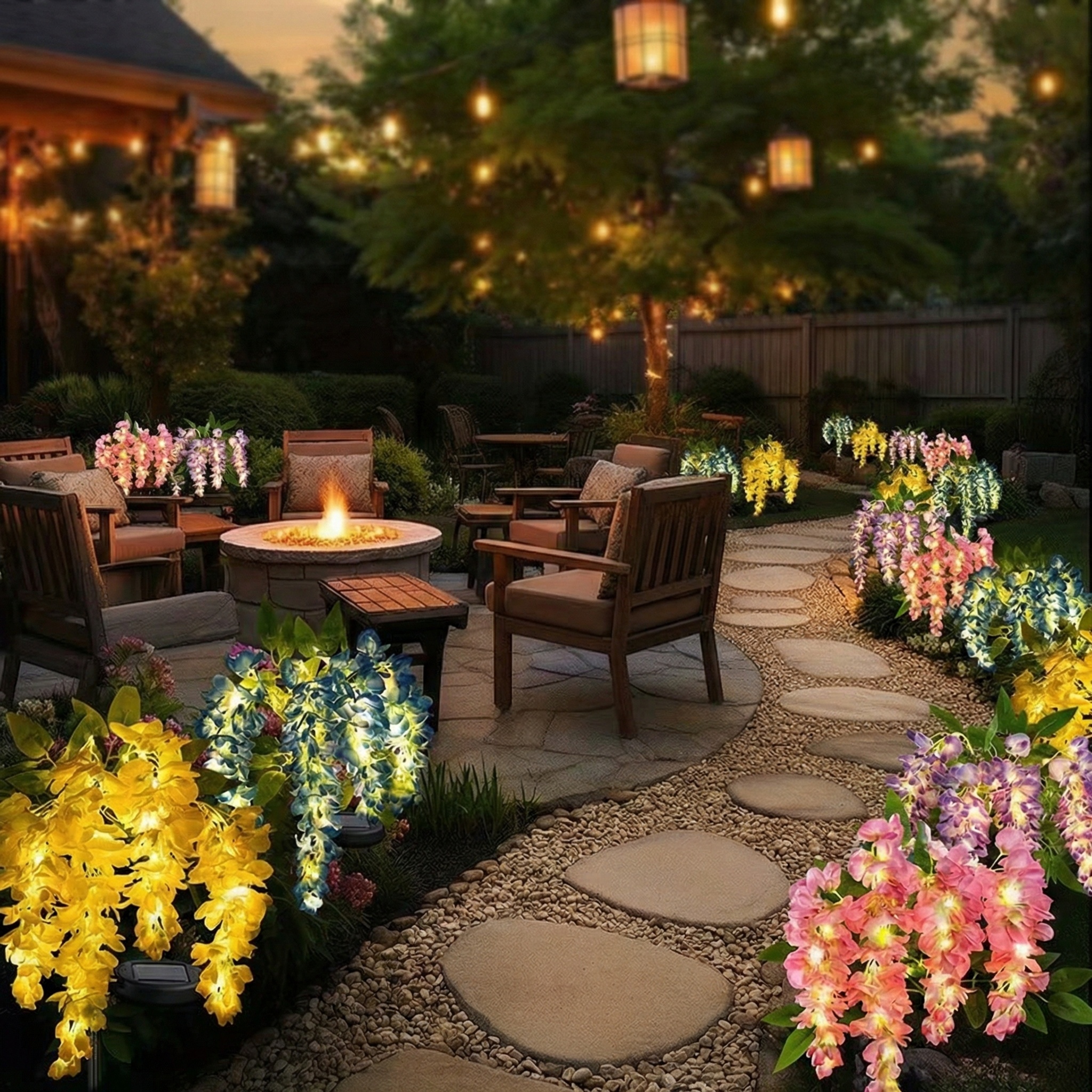 Solar LED Outdoor Wisteria Lighting