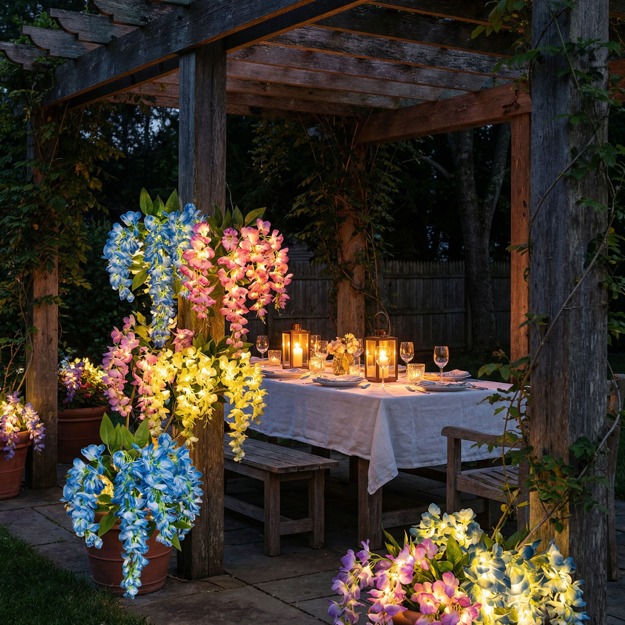 Solar LED Outdoor Wisteria Lighting