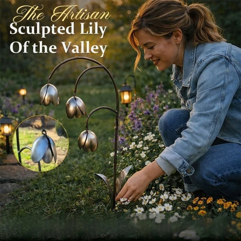 Metal Lily of the Valley Garden Stake