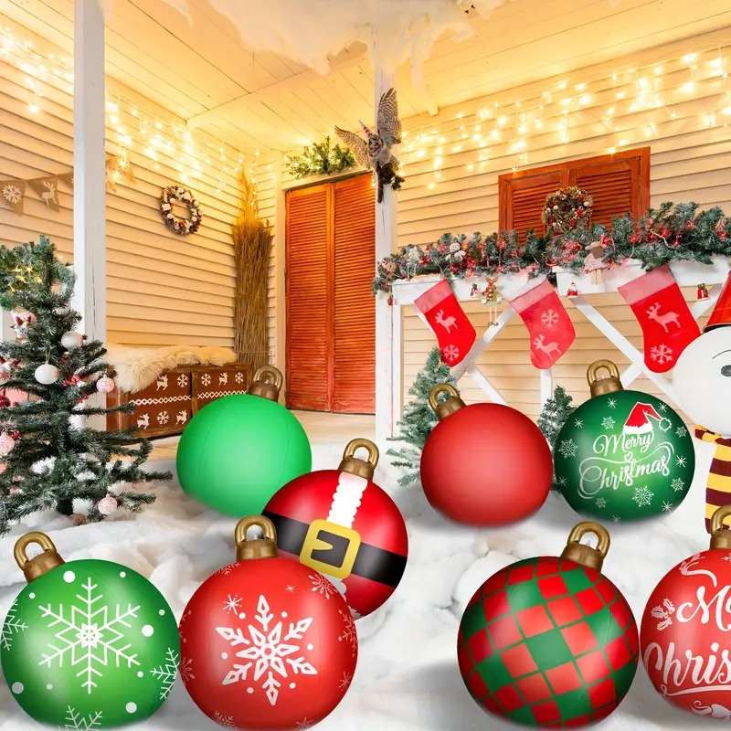 🎄2025 Christmas On Sale✨Giant PVC Inflatable Christmas Ball Ornaments