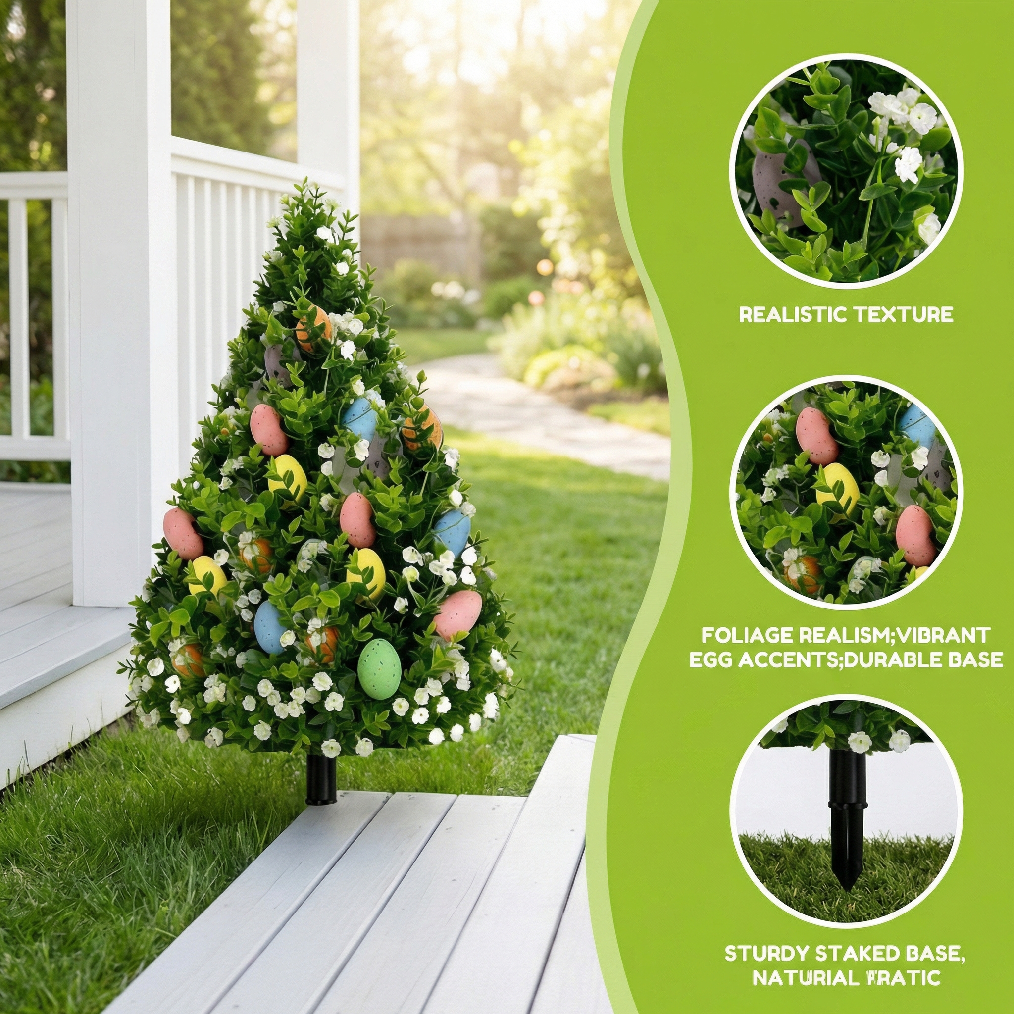 Artificial Eucalyptus Tree with Easter Eggs 