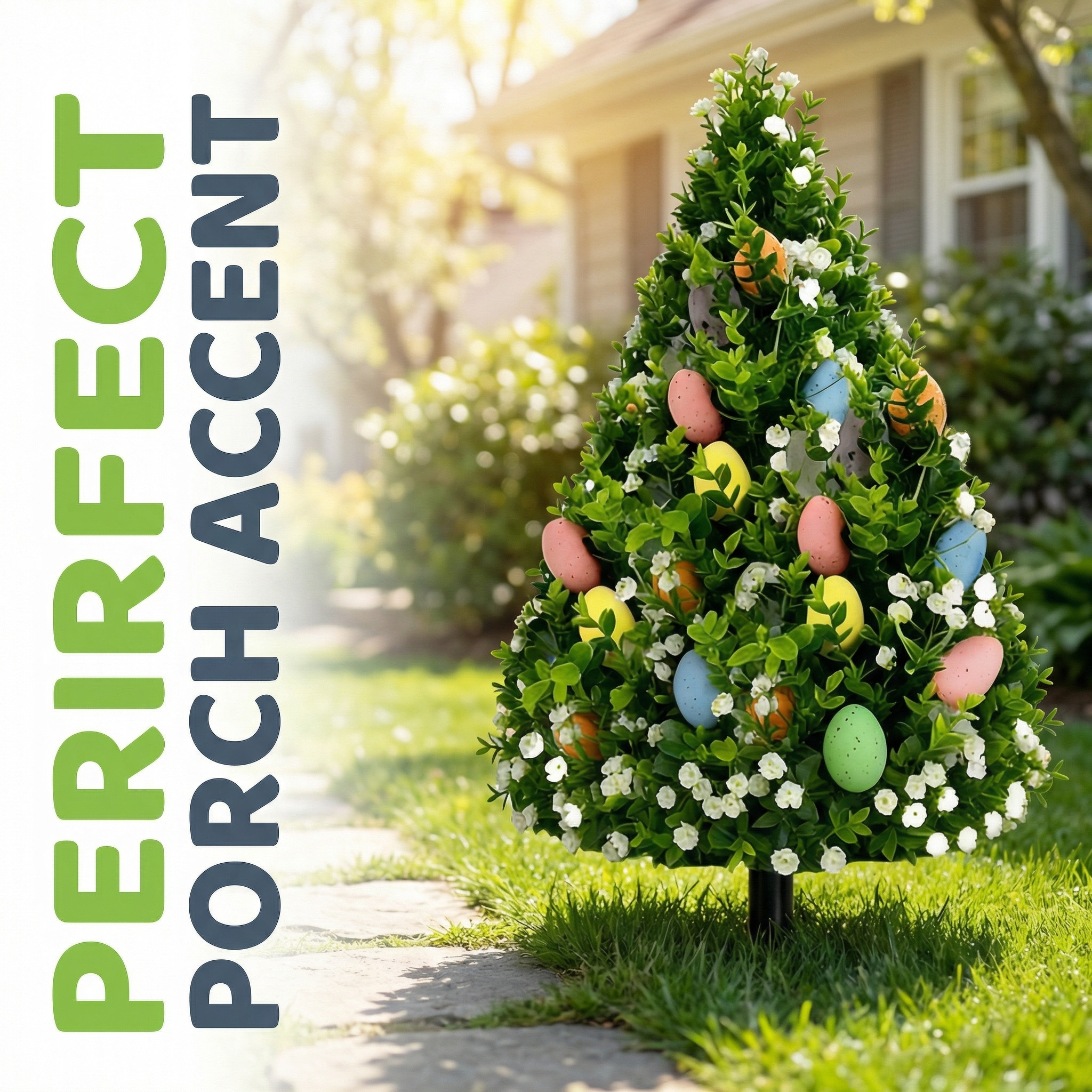 Artificial Eucalyptus Tree with Easter Eggs 