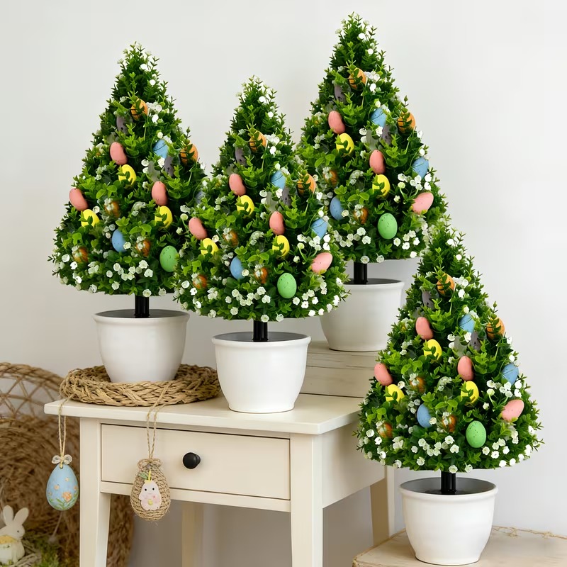 Artificial Eucalyptus Tree with Easter Eggs 