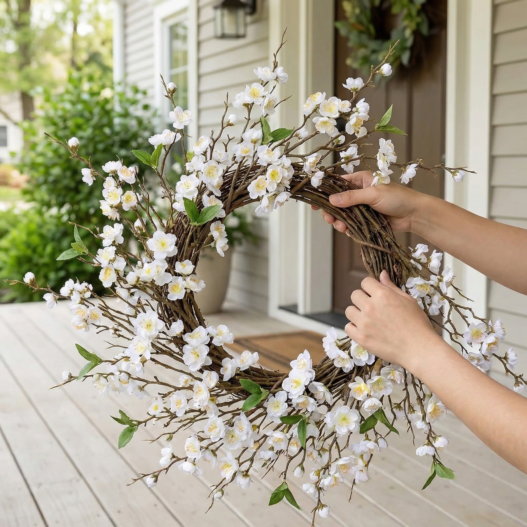 5PCS Artificial Cherry Blossom Branches Spring Indoor Decoration
