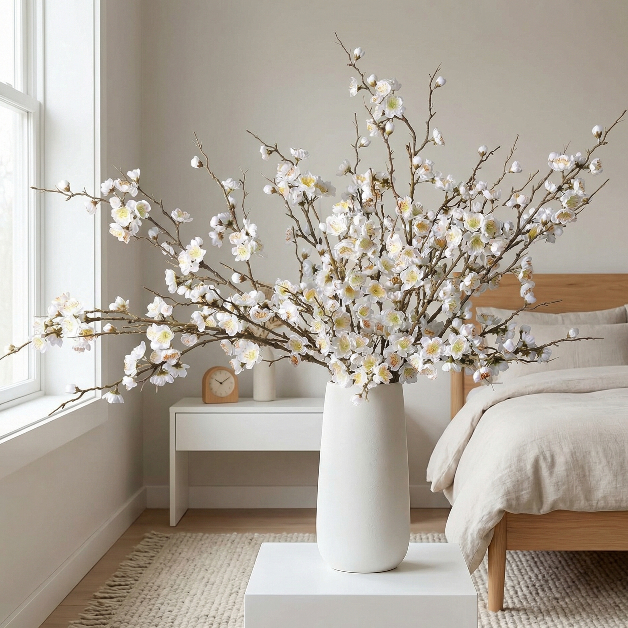 5PCS Artificial Cherry Blossom Branches Spring Indoor Decoration
