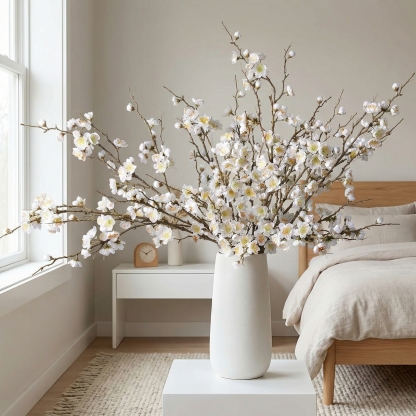 5PCS Artificial Cherry Blossom Branches Spring Indoor Decoration