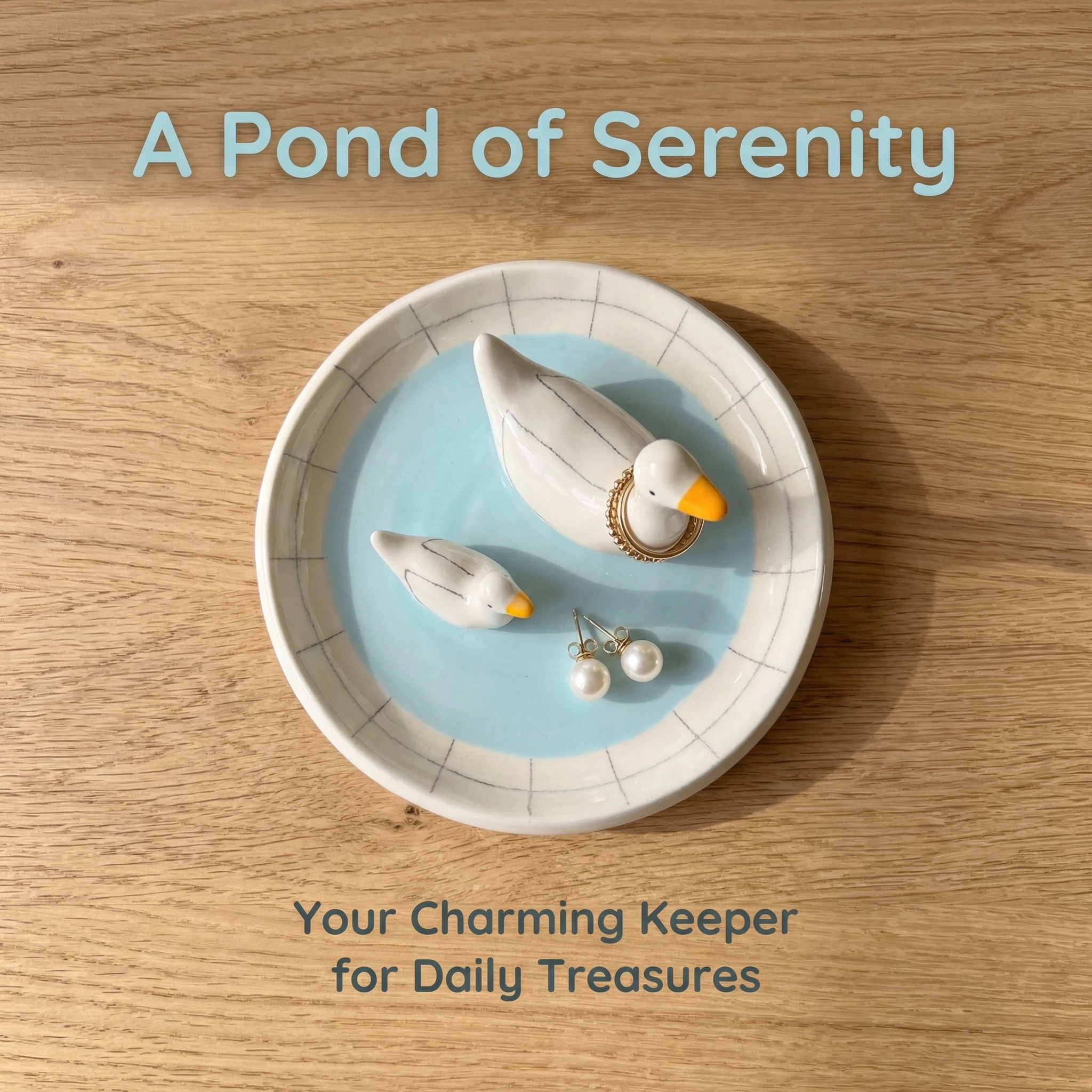 Duck Pond Ceramic Ring Dish