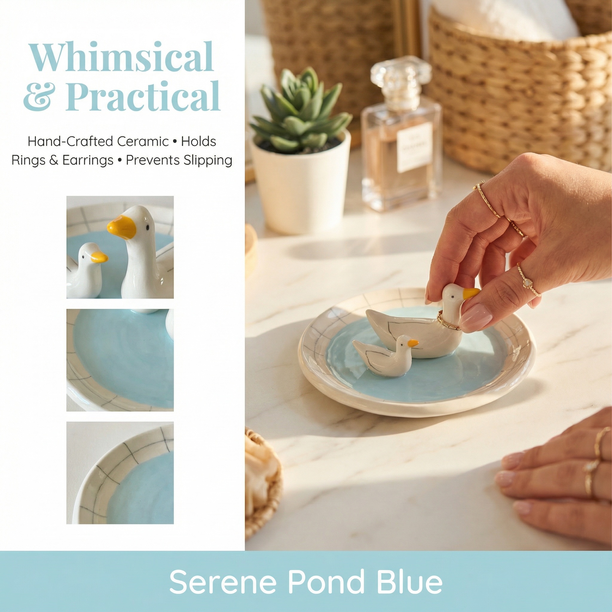 Duck Pond Ceramic Ring Dish