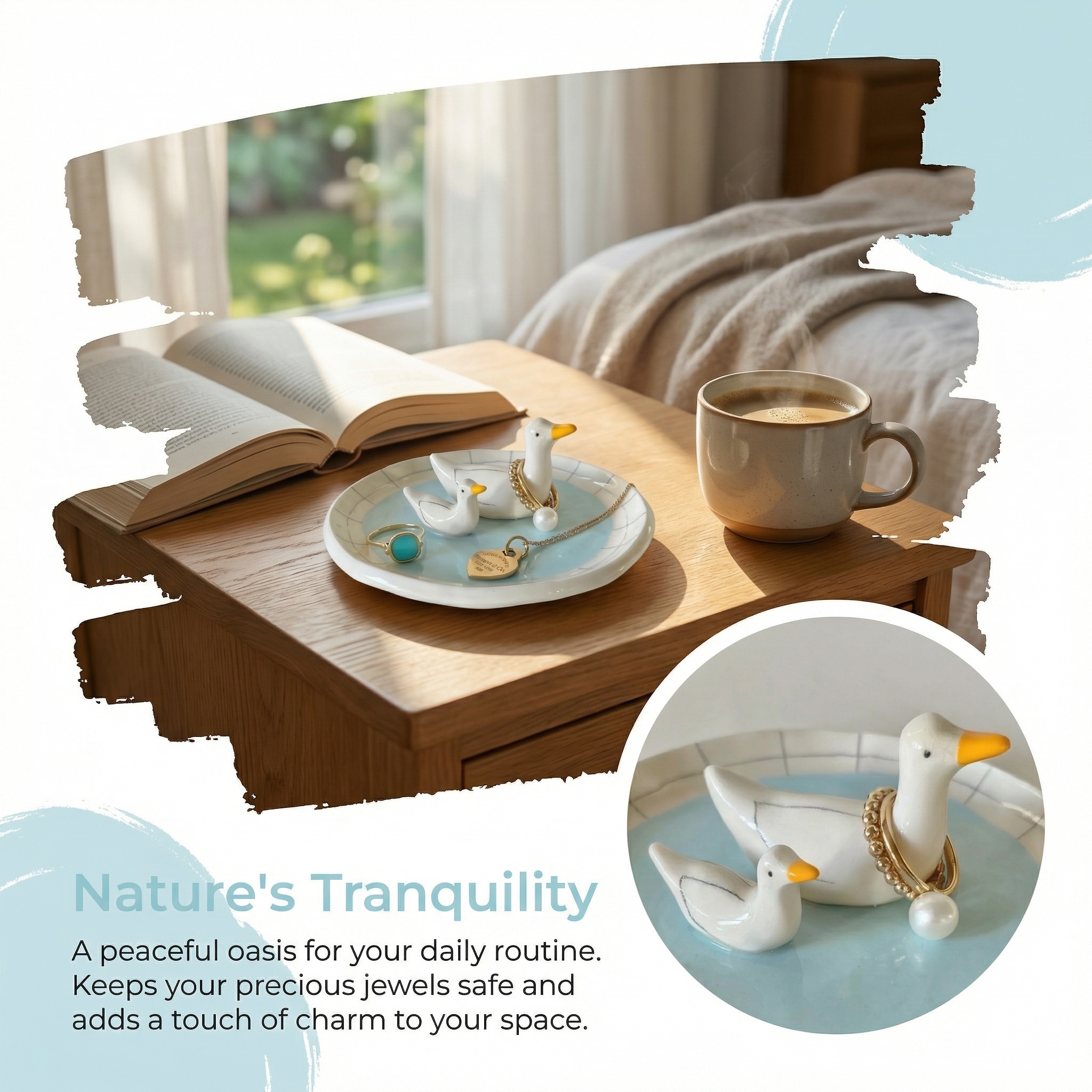 Duck Pond Ceramic Ring Dish