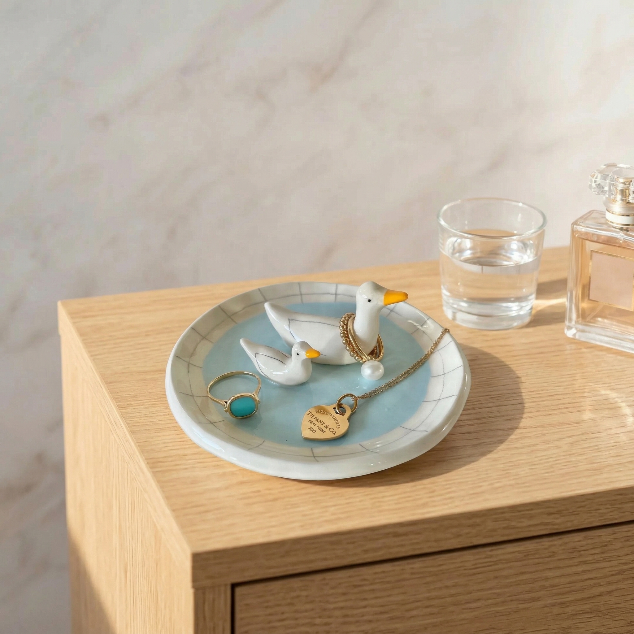 Duck Pond Ceramic Ring Dish