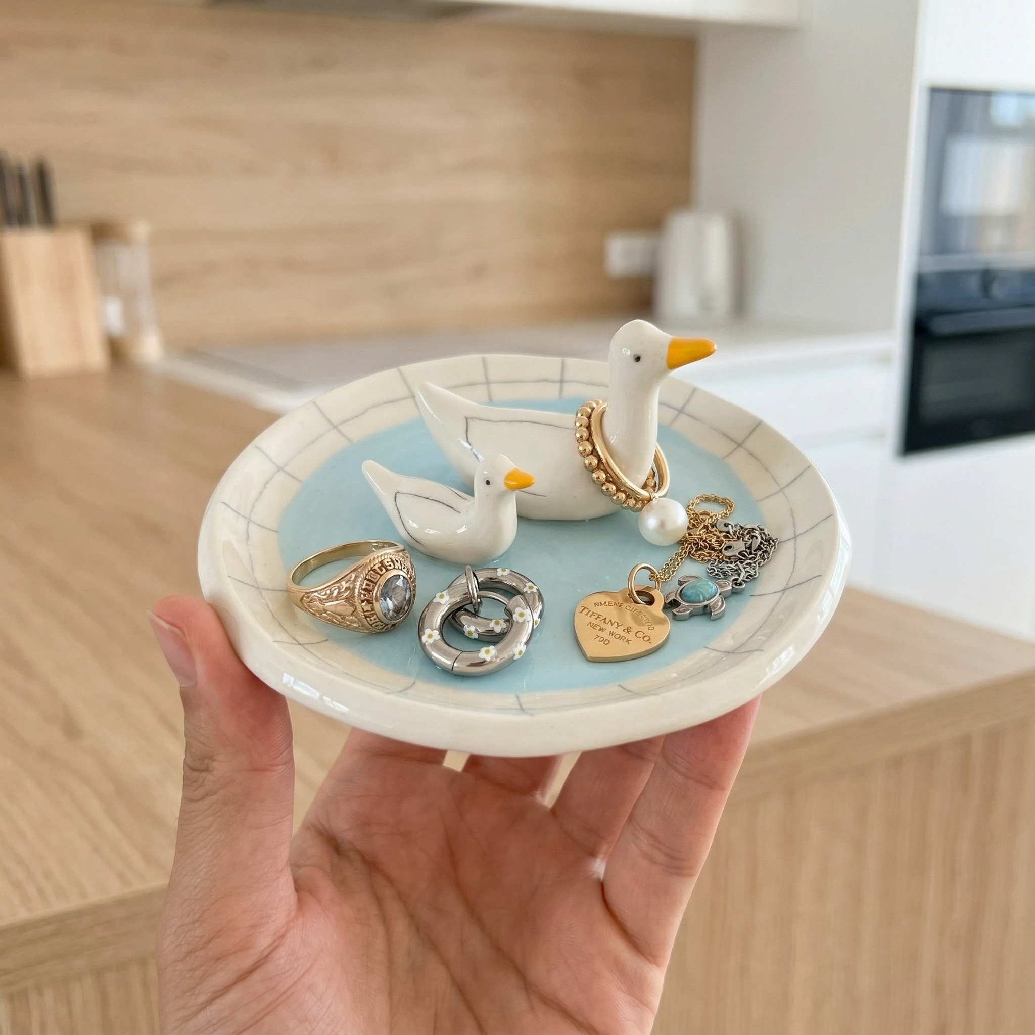 Duck Pond Ceramic Ring Dish