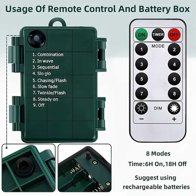 🎄Early Christmas Sale🔥Vintage Christmas String Lights with Timer，Waterproof