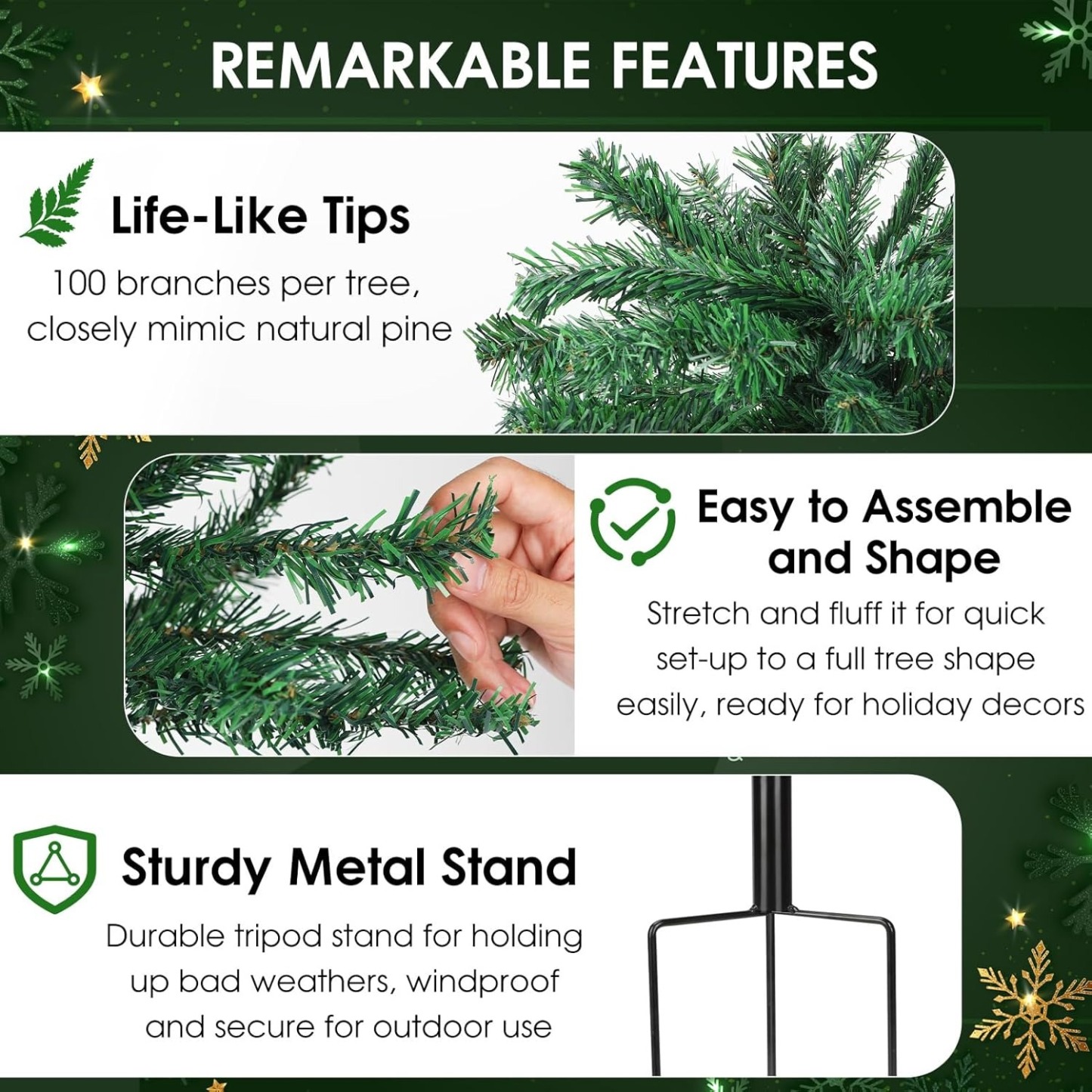 Solar Christmas Tree Outdoor Christmas Decorations