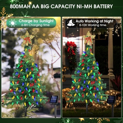 Solar Christmas Tree Outdoor Christmas Decorations