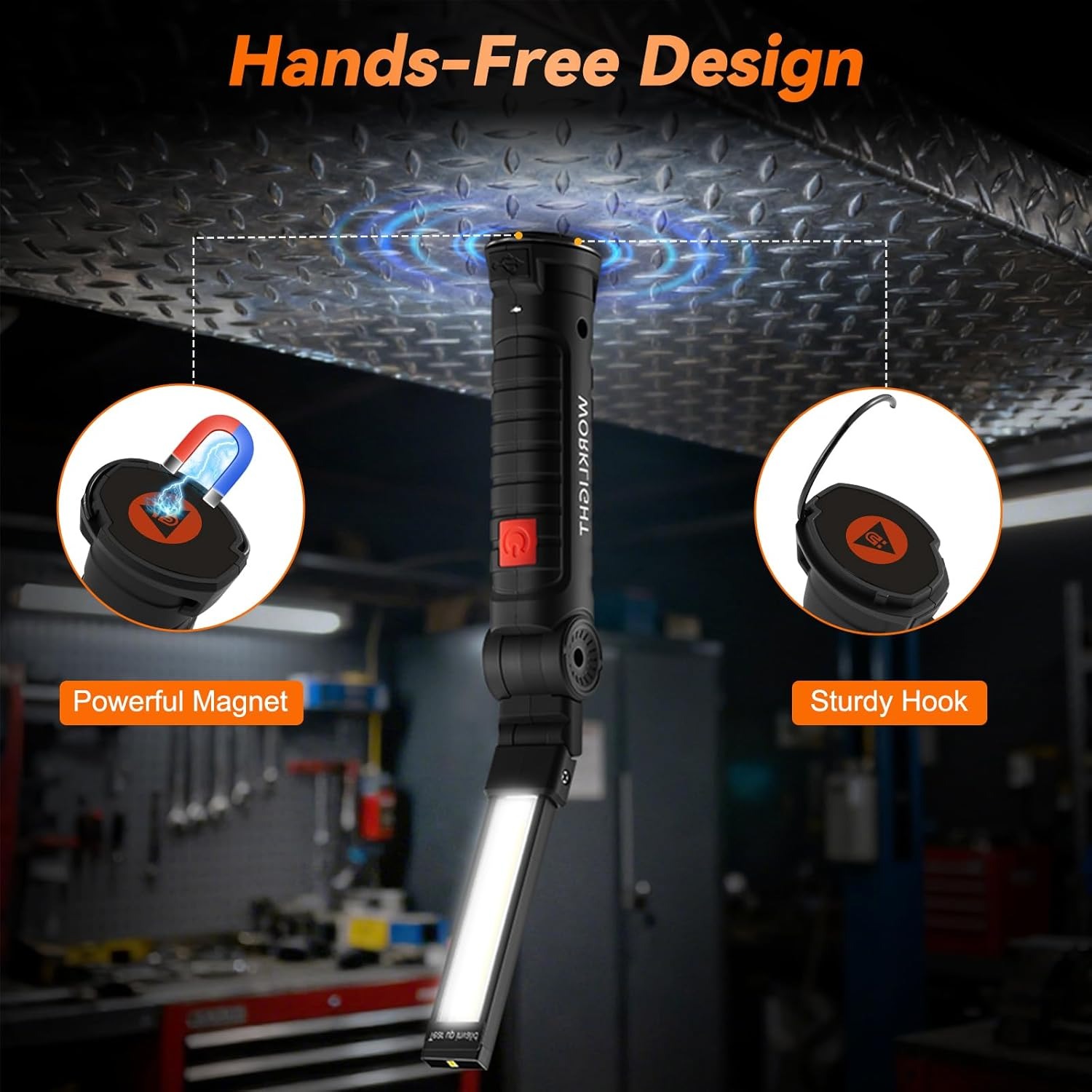 Rechargeable LED Work Lights with Magnetic Base