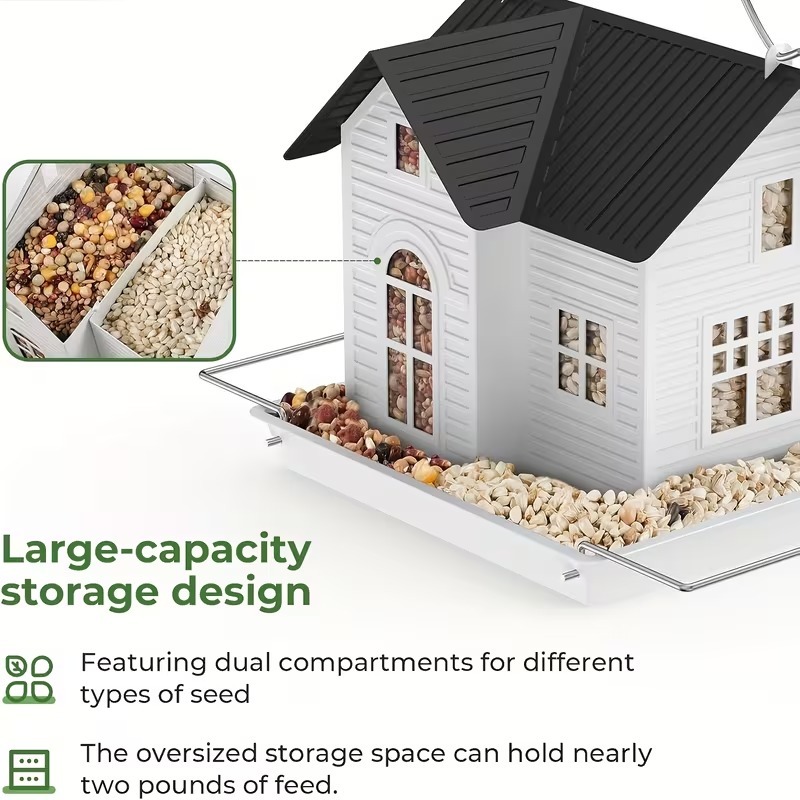 Solar-Powered Rustic Metal Bird Feeder