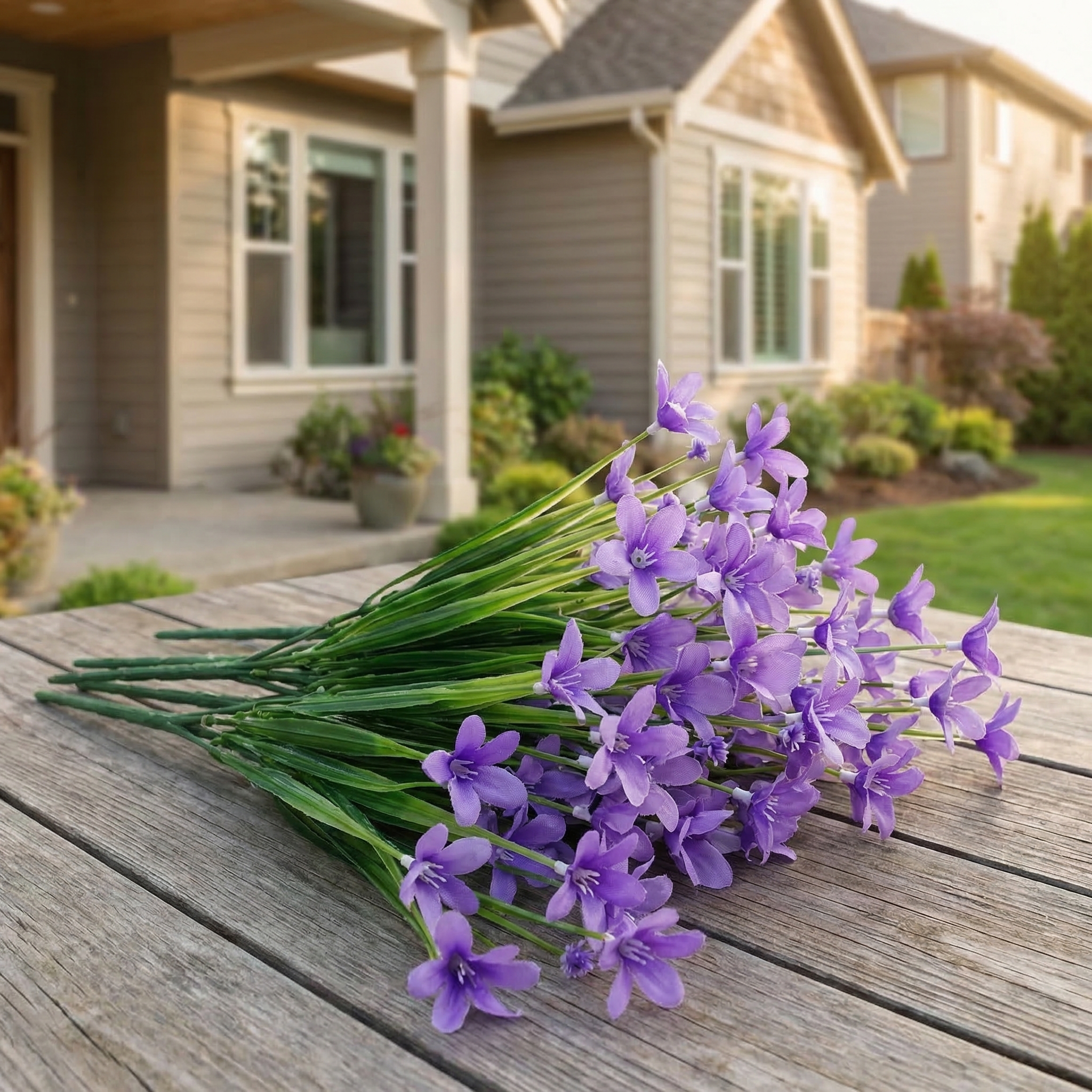 Bring instant spring charm to your space with these beautifully crafted artificial daffodil bouquets. Designed with vibrant colors and delicate petal details, each bundle looks incredibly real—without the need for watering or maintenance.  Whether placed 