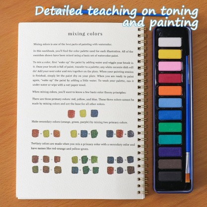 🎄2025 Christmas On Sale🎨Beginner Watercolor Workbook Painting Kit 