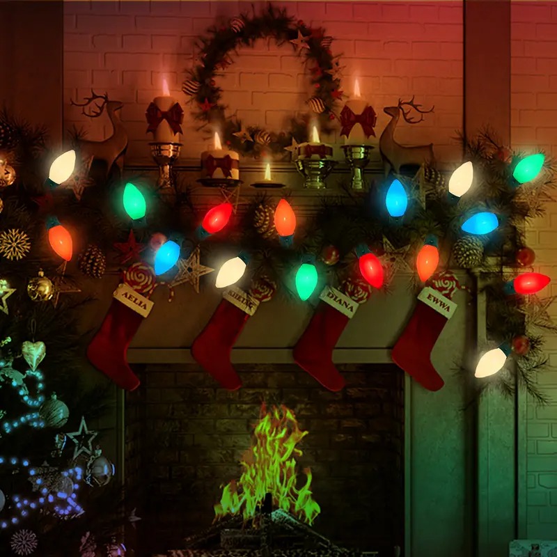 🎄Early Christmas Sale🔥Vintage Christmas String Lights with Timer，Waterproof
