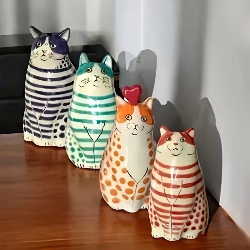 Polka Dot Cat Vase 