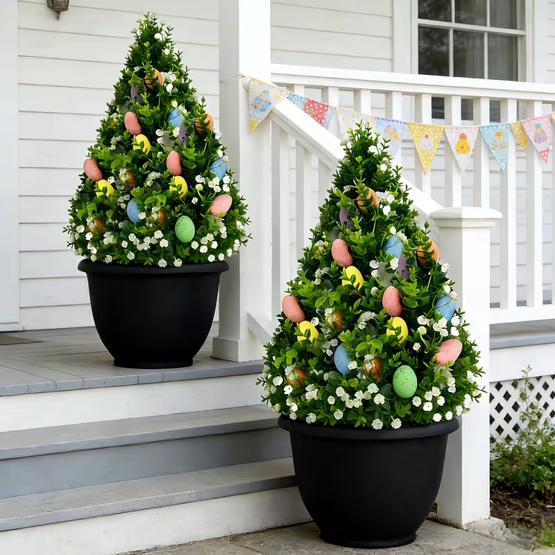 Artificial Eucalyptus Tree with Easter Eggs 