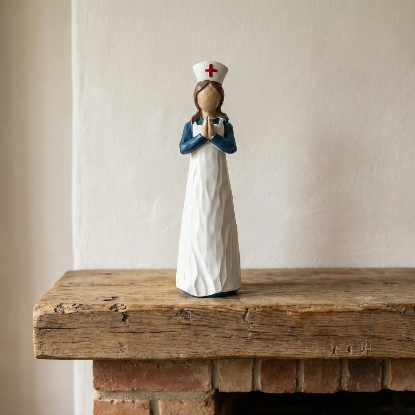 Hand-Painted Resin Angel Nurse Statue – Inspirational Nurse Figurine for Appreciation, Care & Hope