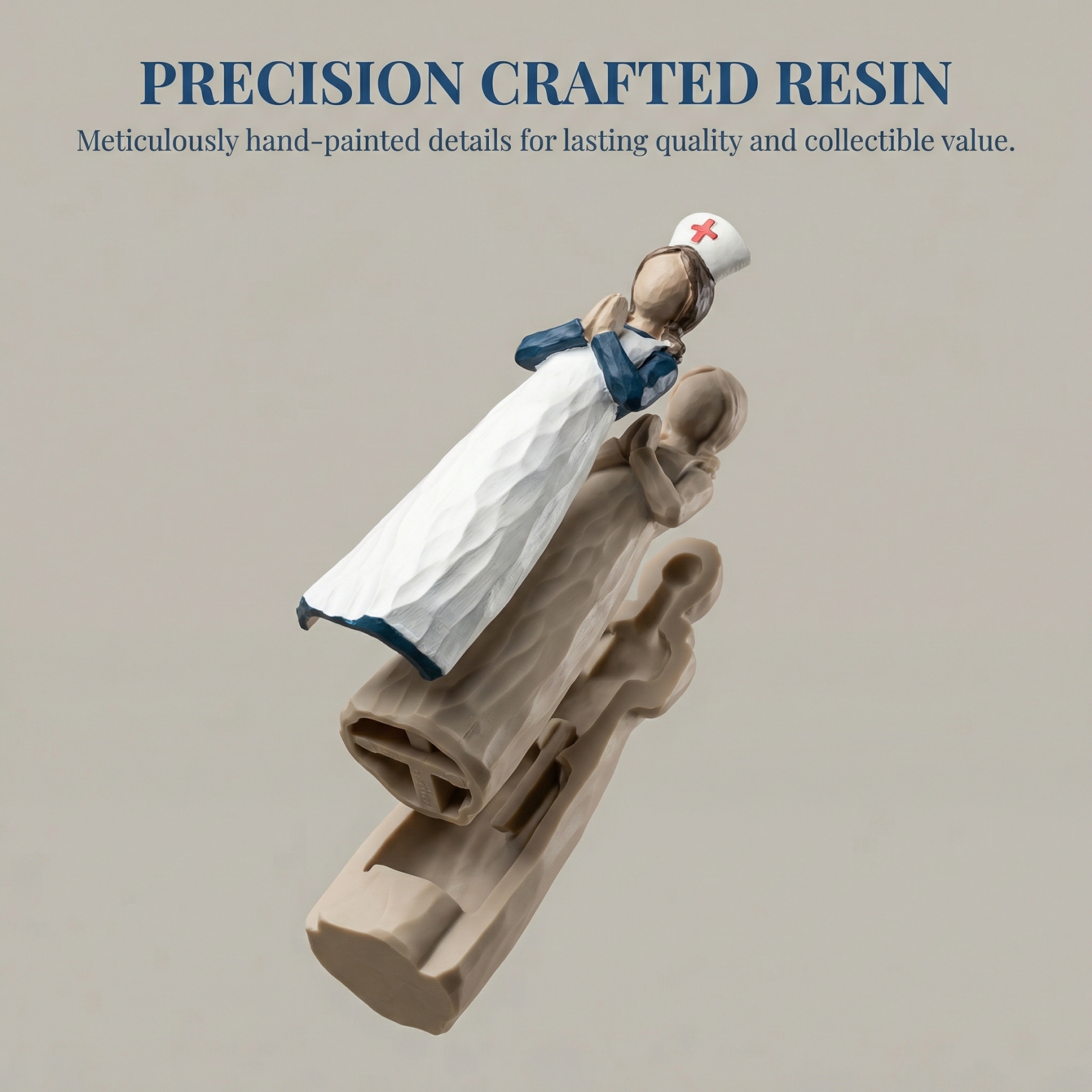 Hand-Painted Resin Angel Nurse Statue – Inspirational Nurse Figurine for Appreciation, Care & Hope