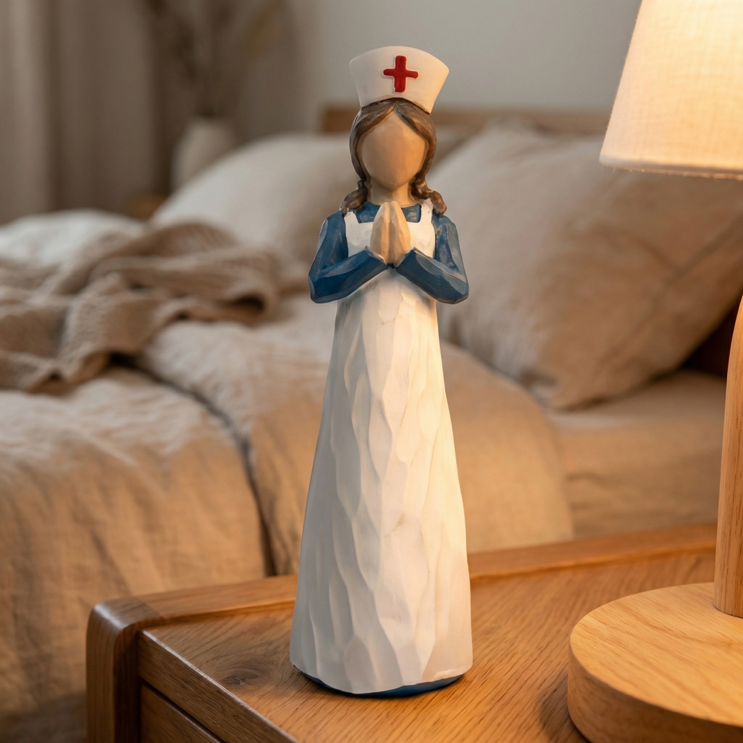 Hand-Painted Resin Angel Nurse Statue – Inspirational Nurse Figurine for Appreciation, Care & Hope