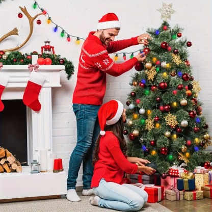 🎄Early Christmas Sale🔥Vintage Christmas String Lights with Timer，Waterproof