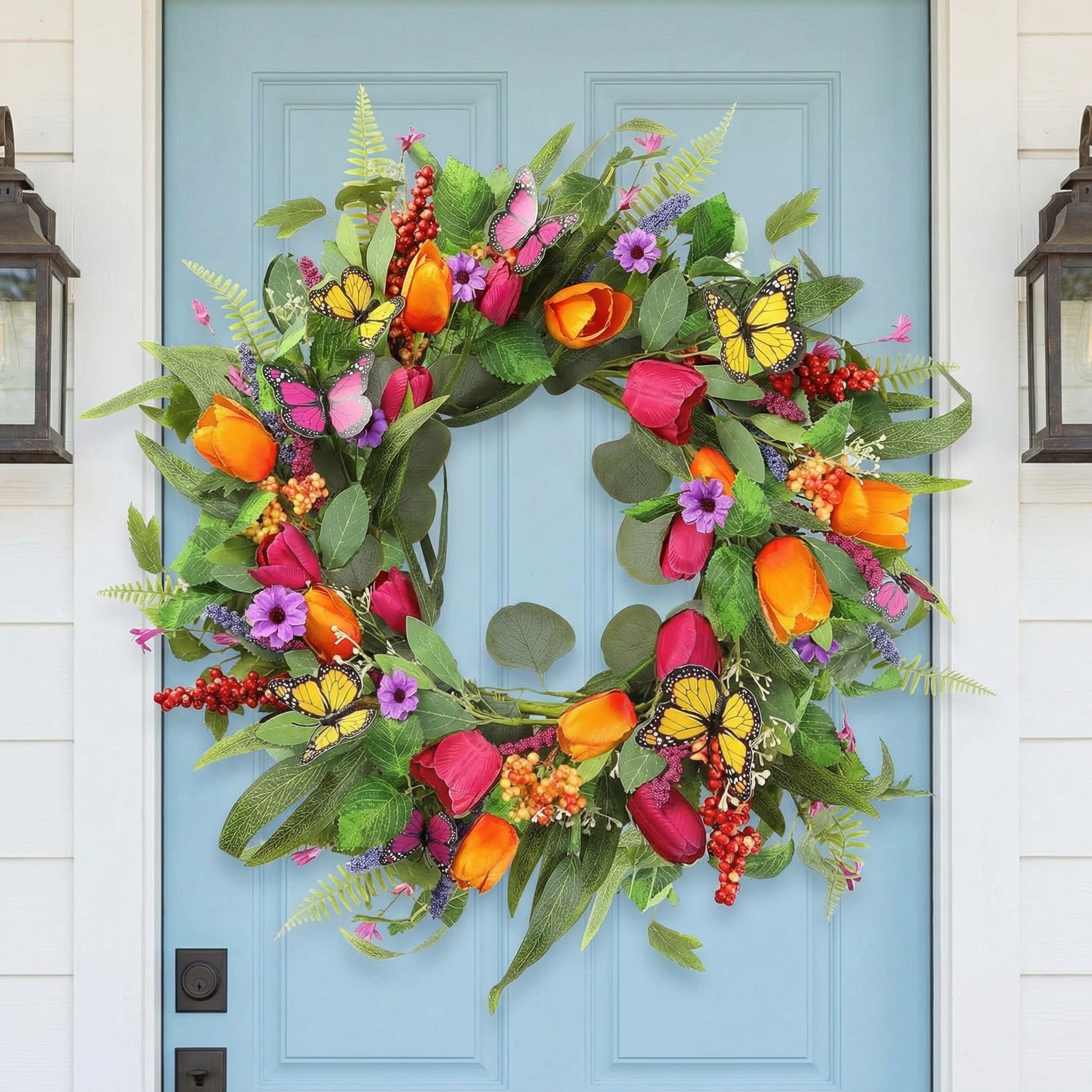 Artificial Tulip Wreath