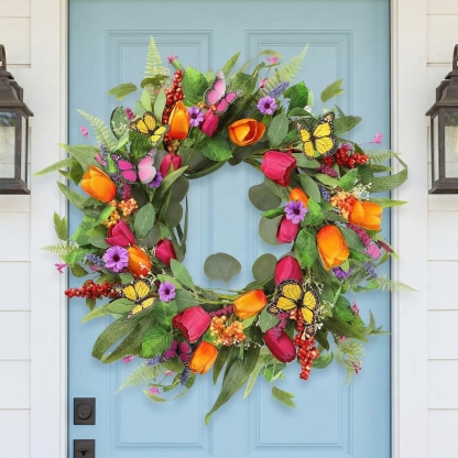 Artificial Tulip Wreath