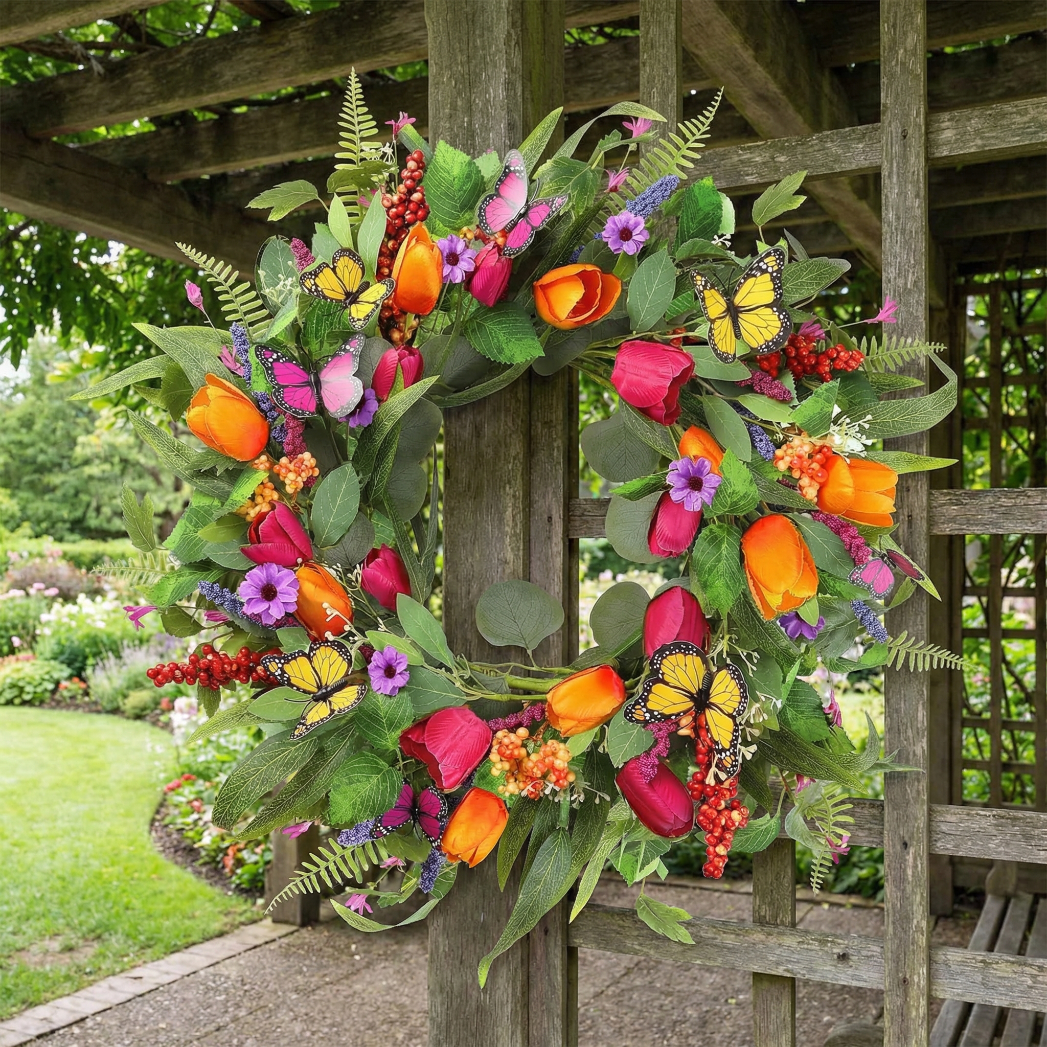 Artificial Tulip Wreath