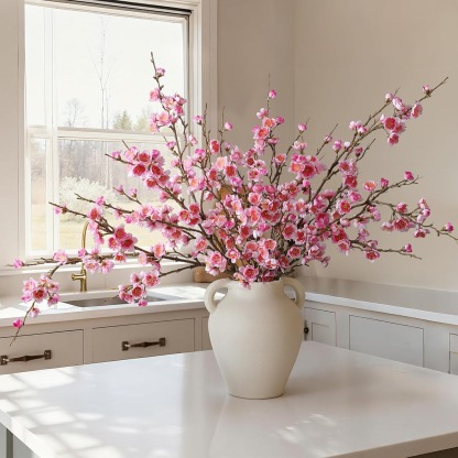 5PCS Artificial Cherry Blossom Branches Spring Indoor Decoration