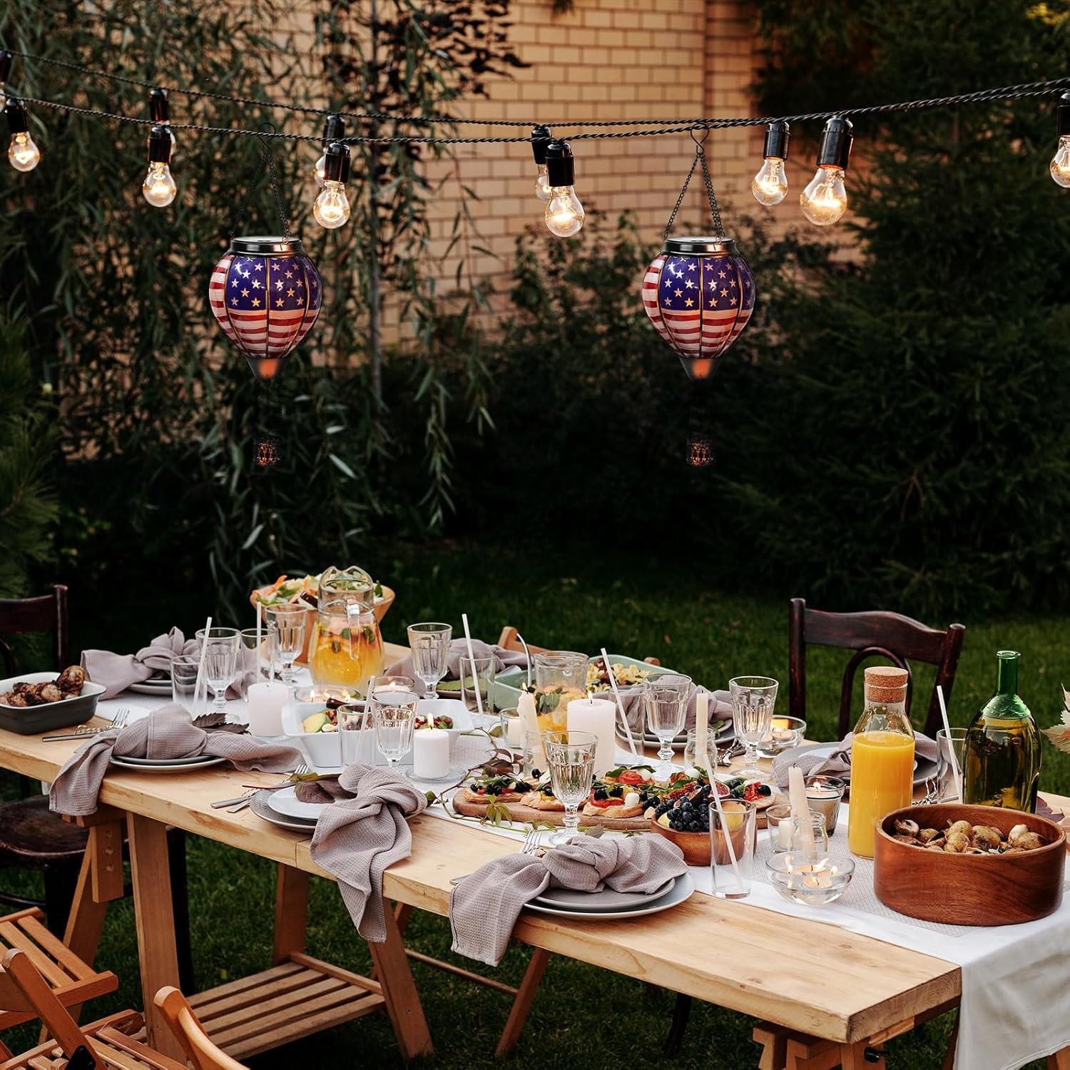 The Stars and Stripes Solar Hot Air Balloon Lantern 