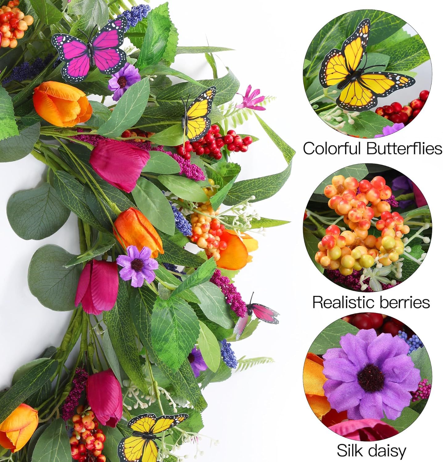 Artificial Tulip Wreath