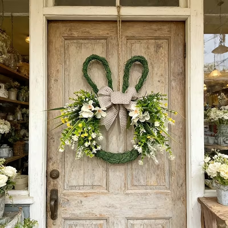 Easter Rabbit-Shaped Wreath 
