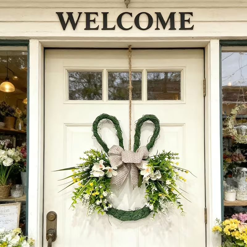Easter Rabbit-Shaped Wreath 