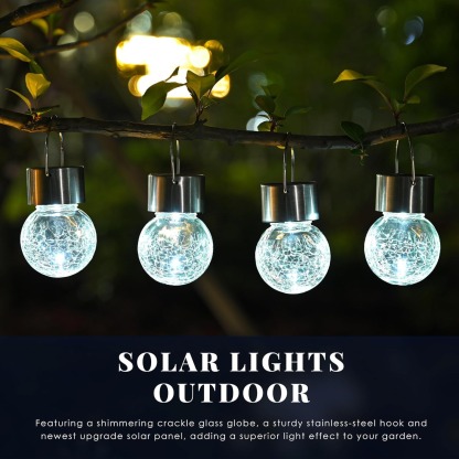 🎄2025 Christmas On Sale✨2 Pack Hanging Solar Lights Outdoor