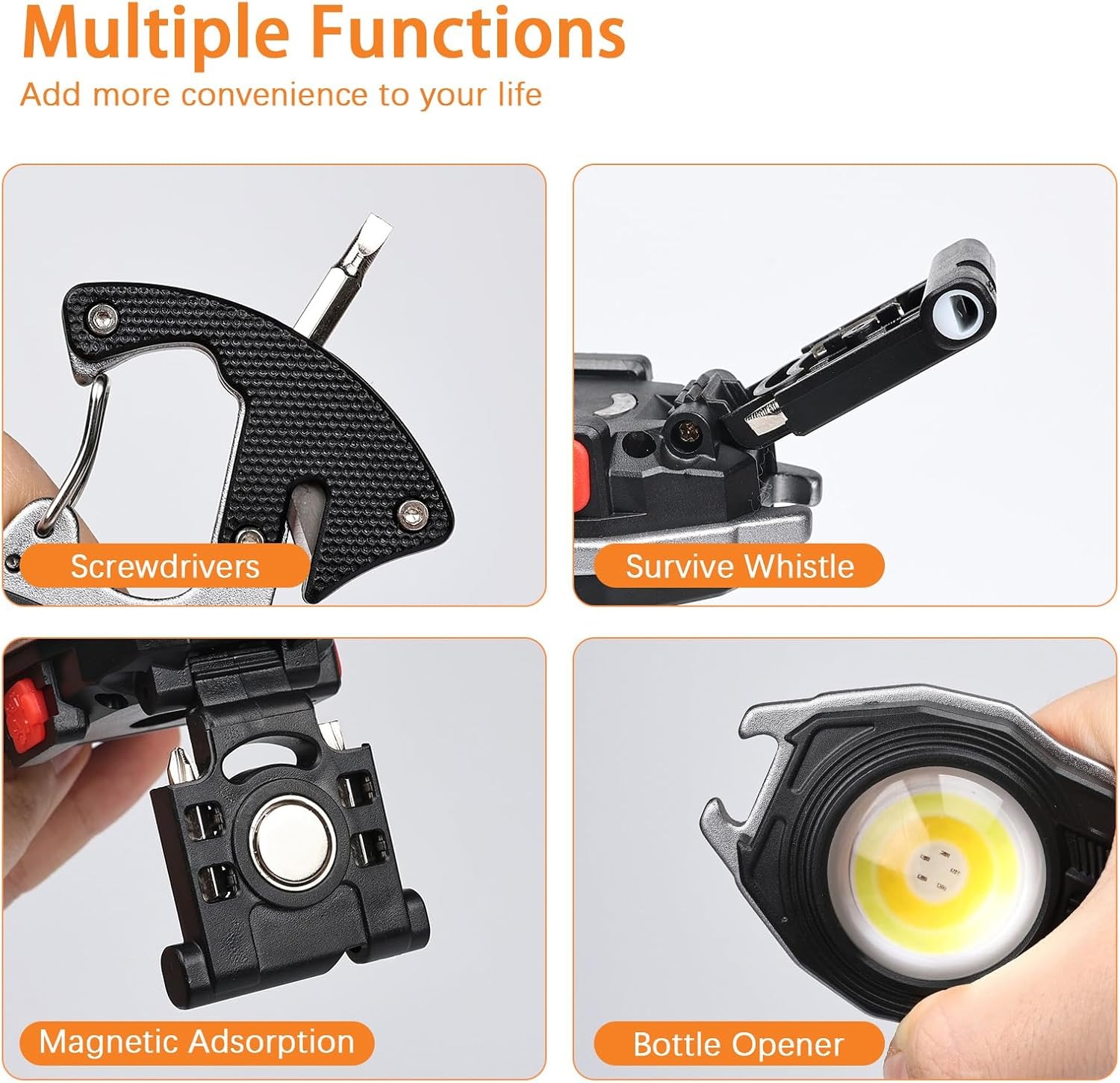 Keychain Flashlight Rechargeable Cob Keychain Work Light