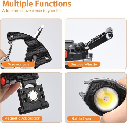 Keychain Flashlight Rechargeable Cob Keychain Work Light