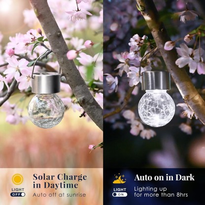 🎄2025 Christmas On Sale✨2 Pack Hanging Solar Lights Outdoor