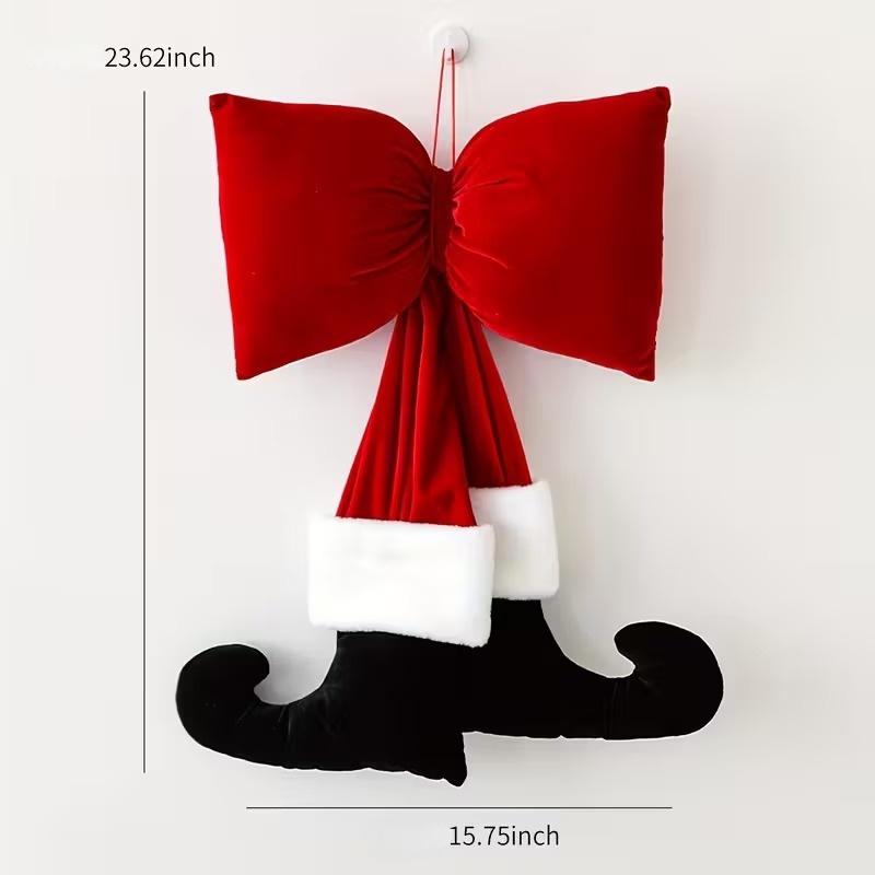 🎄Early Christmas Sale🔥Christmas Bow Ornament with Black Feet