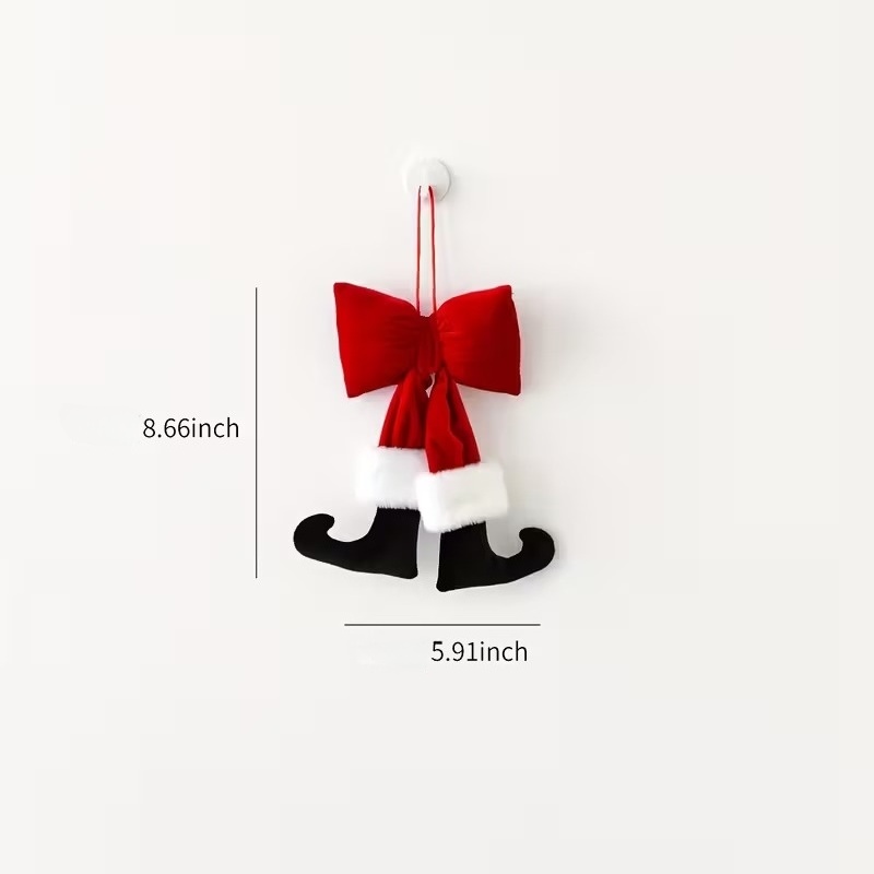 🎄Early Christmas Sale🔥Christmas Bow Ornament with Black Feet