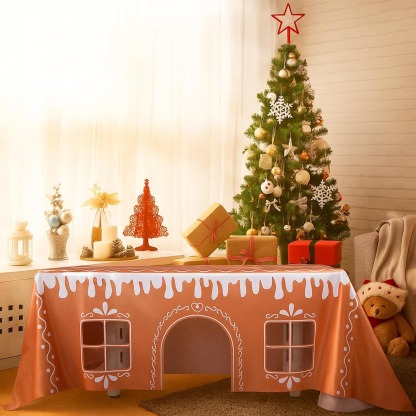 🎄2025 Christmas On Sale✨Christmas Gingerbread Table Cover Playhouse
