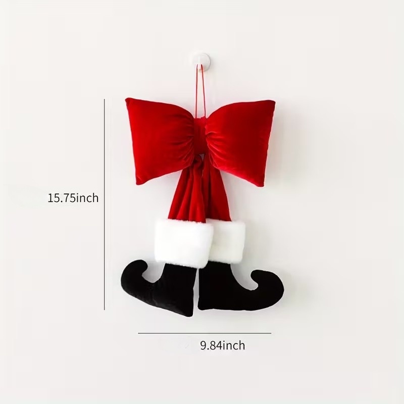 🎄Early Christmas Sale🔥Christmas Bow Ornament with Black Feet