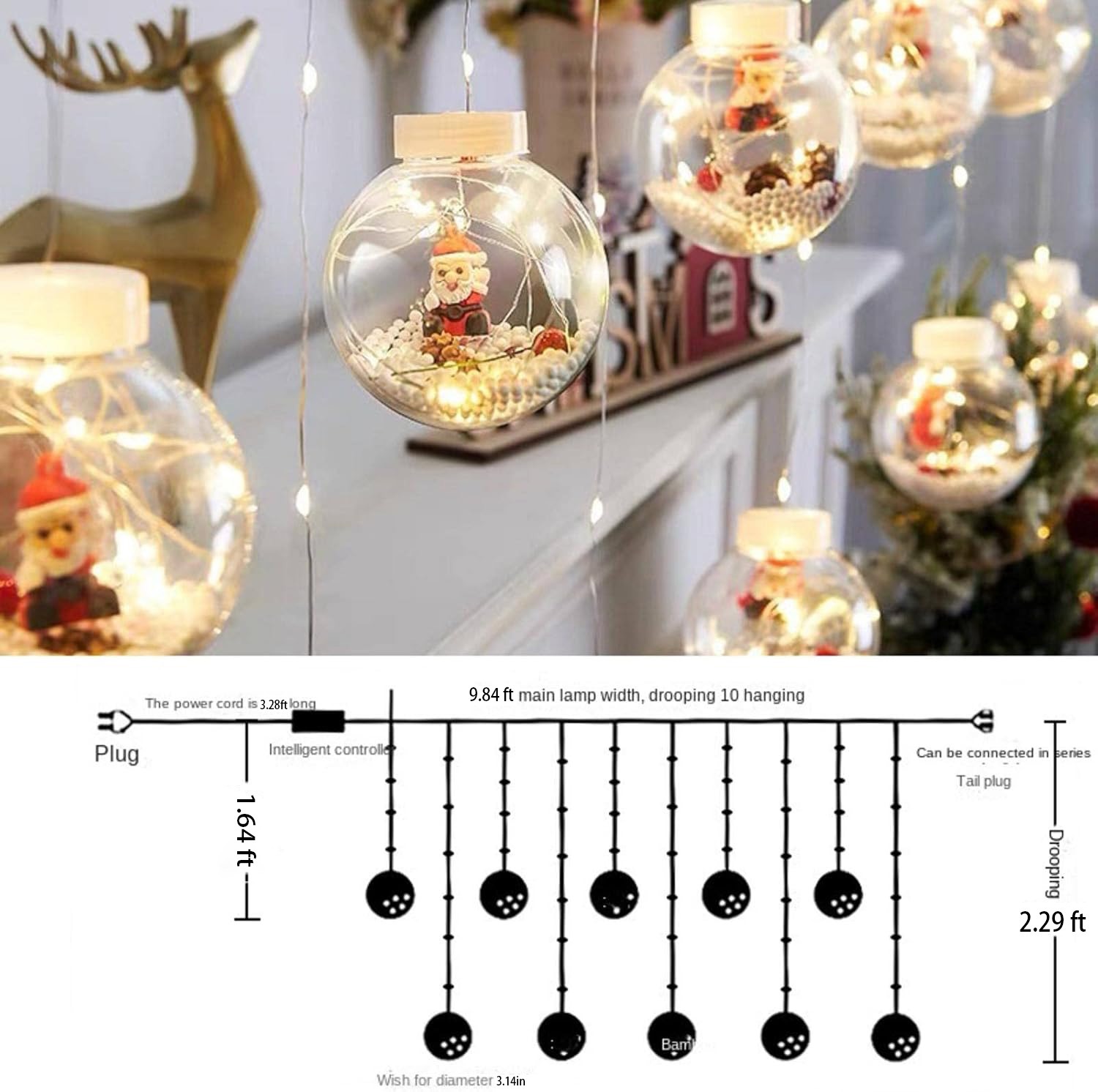 🎄Early Christmas Sale🔥10 LED Christmas tree wish ball lights
