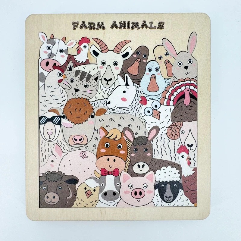 Wooden Animal Puzzle Set