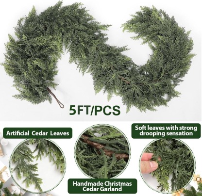 🎄Early Christmas Sale🔥Christmas Artificial Cedar Garland