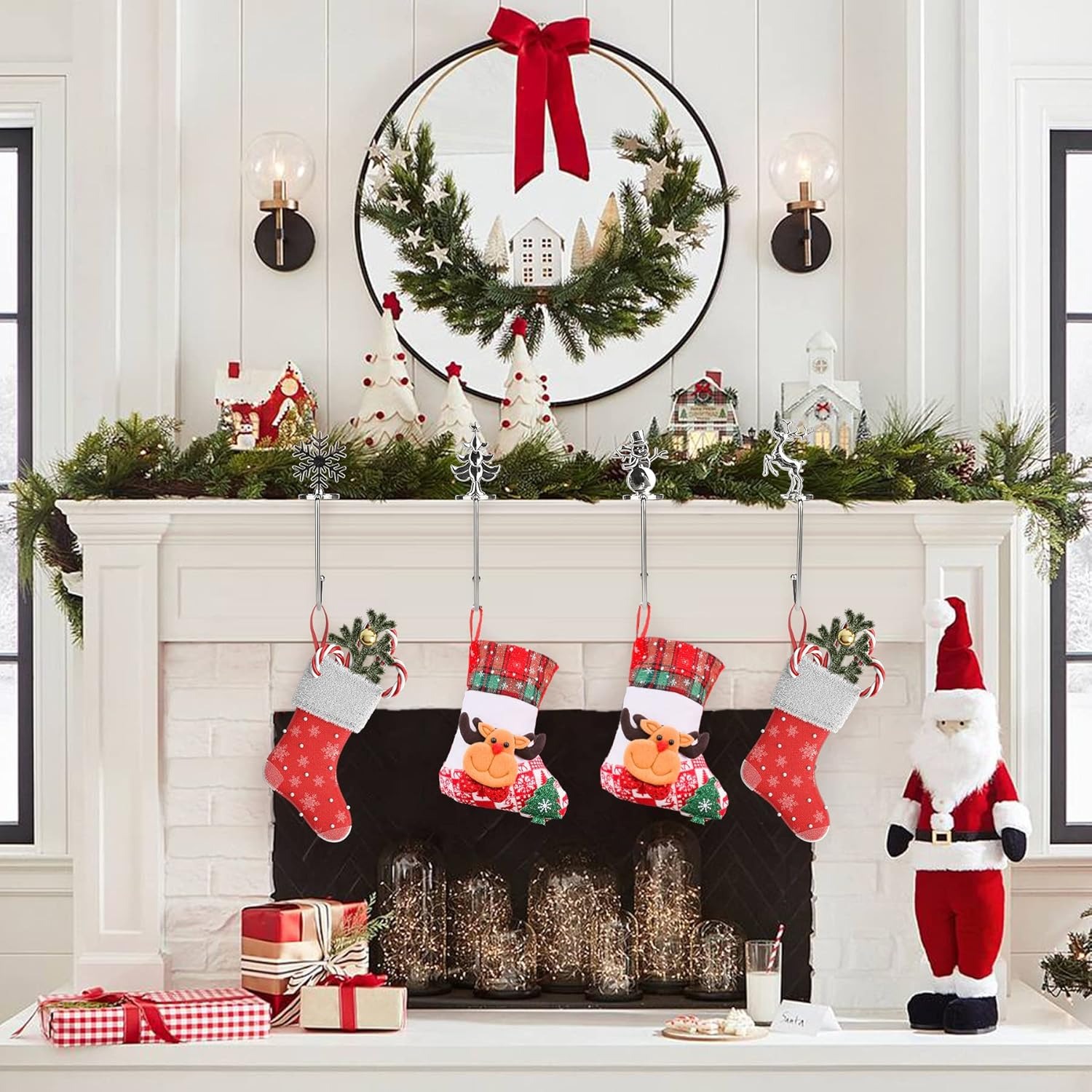 🎄2025 Christmas On Sale🐈Christmas Stocking Holders for Mantle