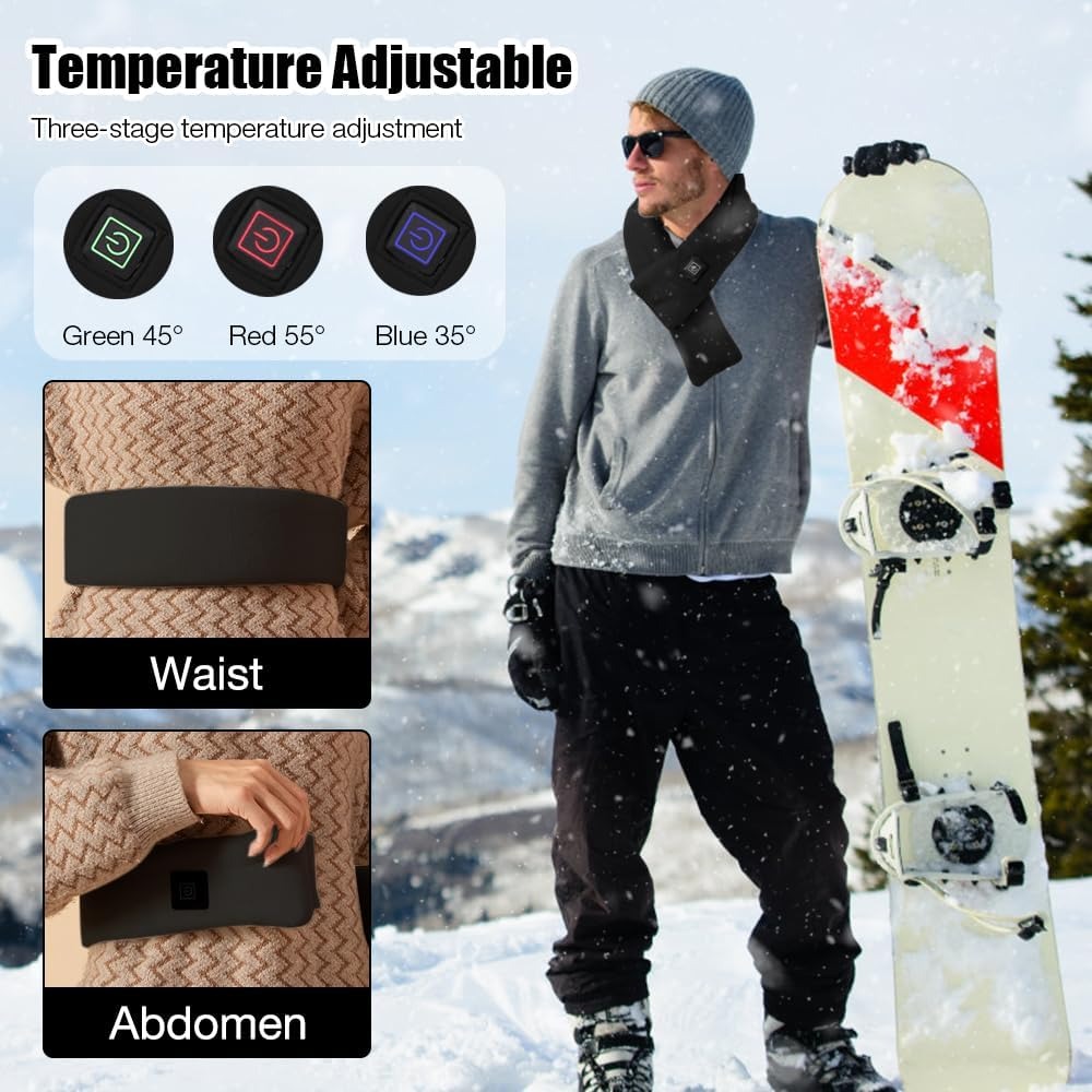 Heated Scarf with 3 Levels Adjustable Temperature